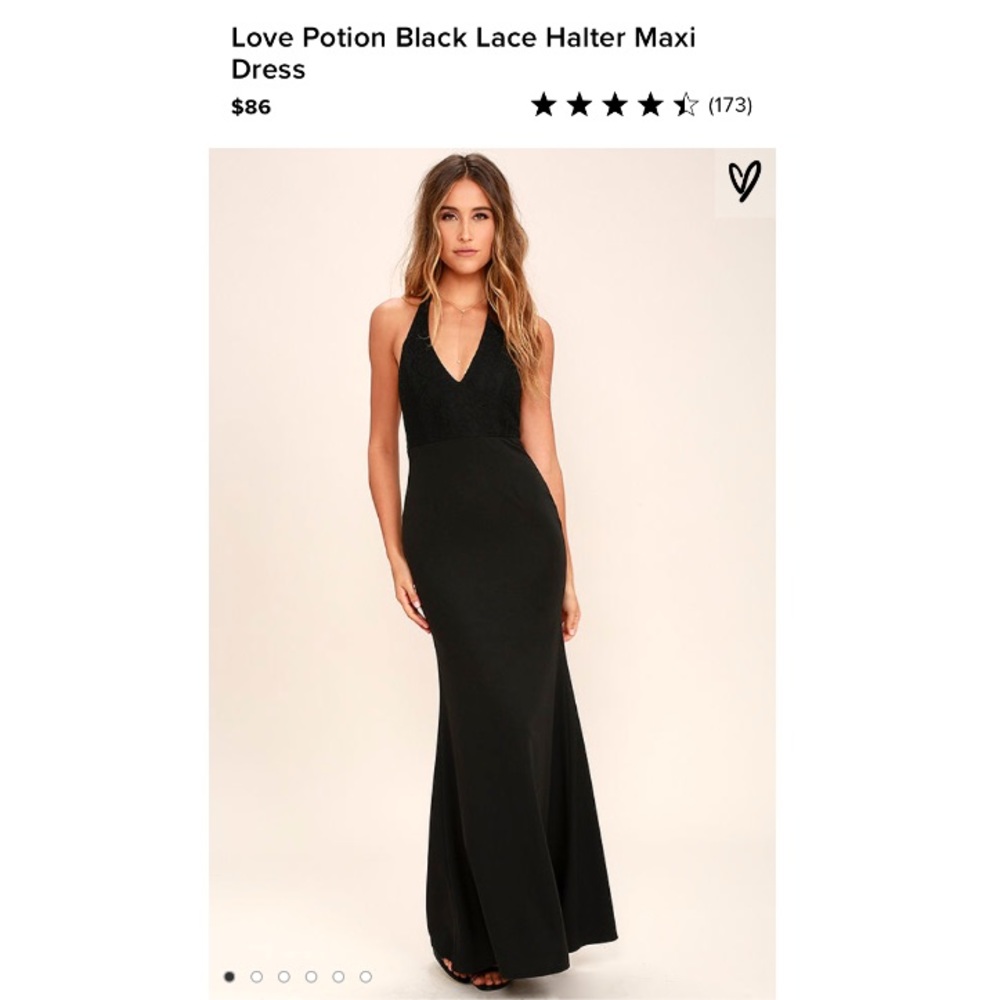 Lulu’s Formal Black Halter Dress